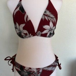Kona Sol Hawaiian print bikini